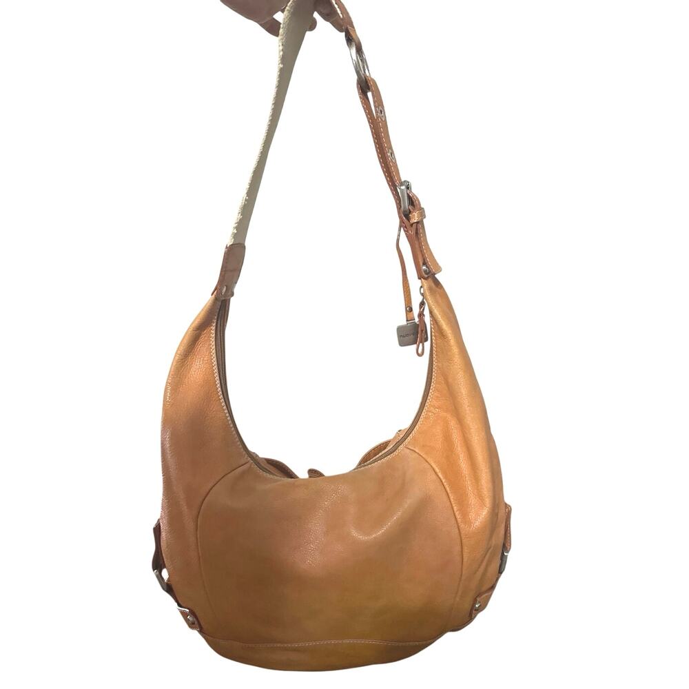 Elegant Tan Leather Hobo Bag - Picture 4 of 13